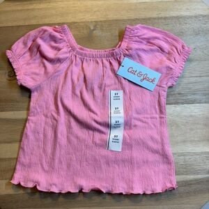 NWT Target Cat & Jack Toddler Short Sleeve Pink Tee Size 3T